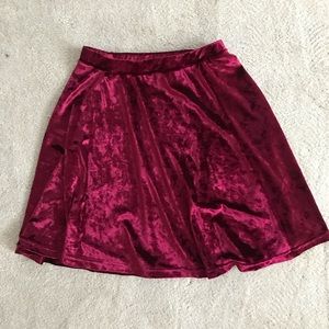 Red Velvet Skate Skirt